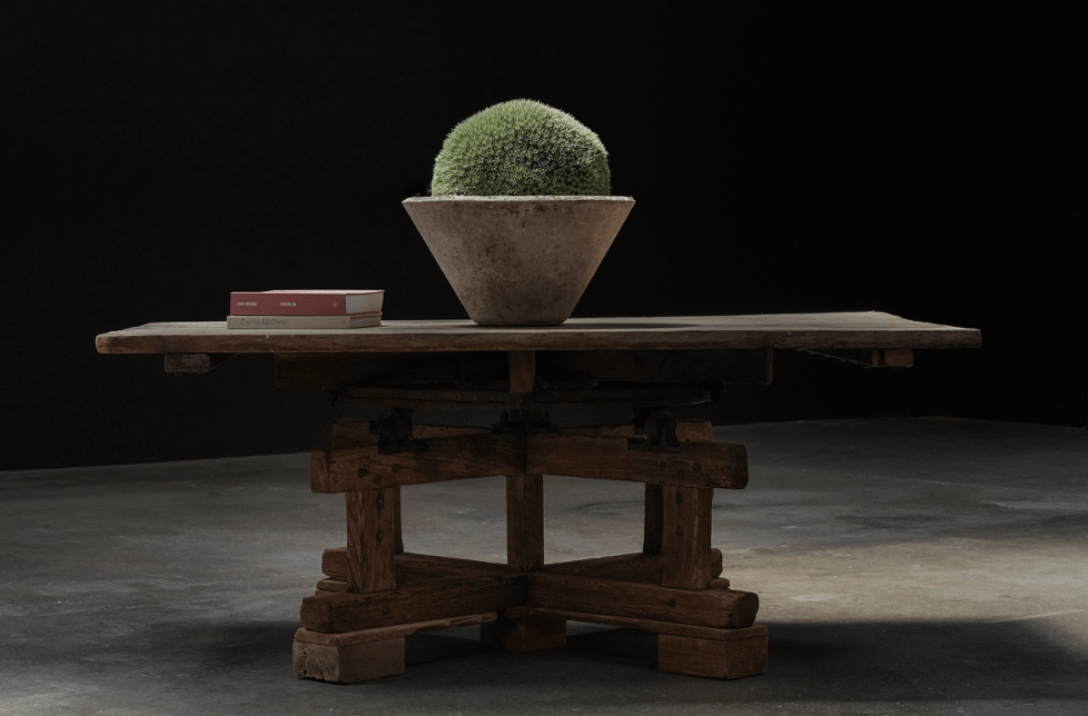 Sculptor's Oak Top Table, France 1880's