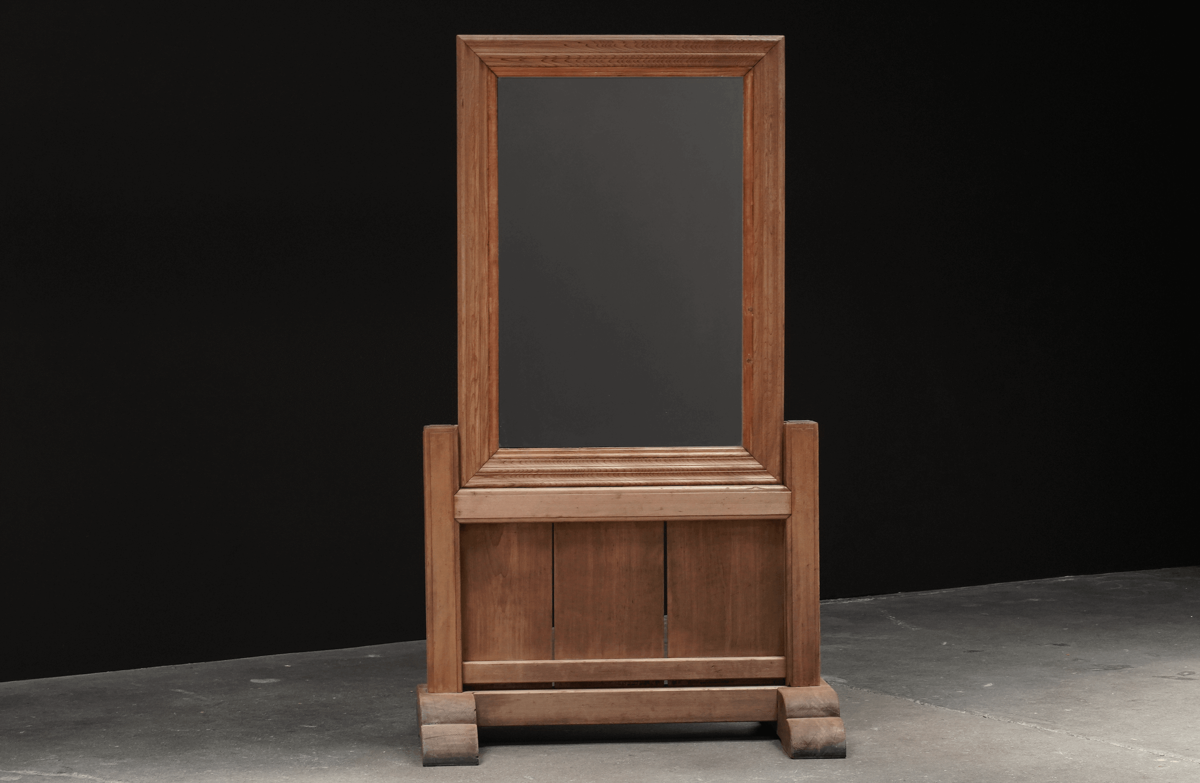 Zelkova Wood Floor Mirror