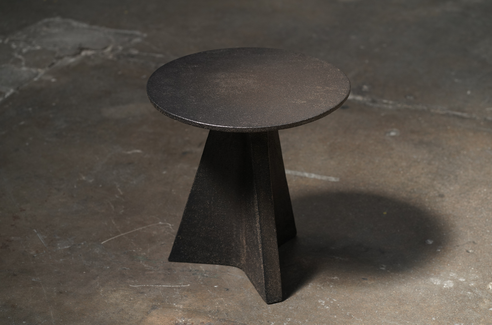 Kirin Ceramic Side Table, Raw 