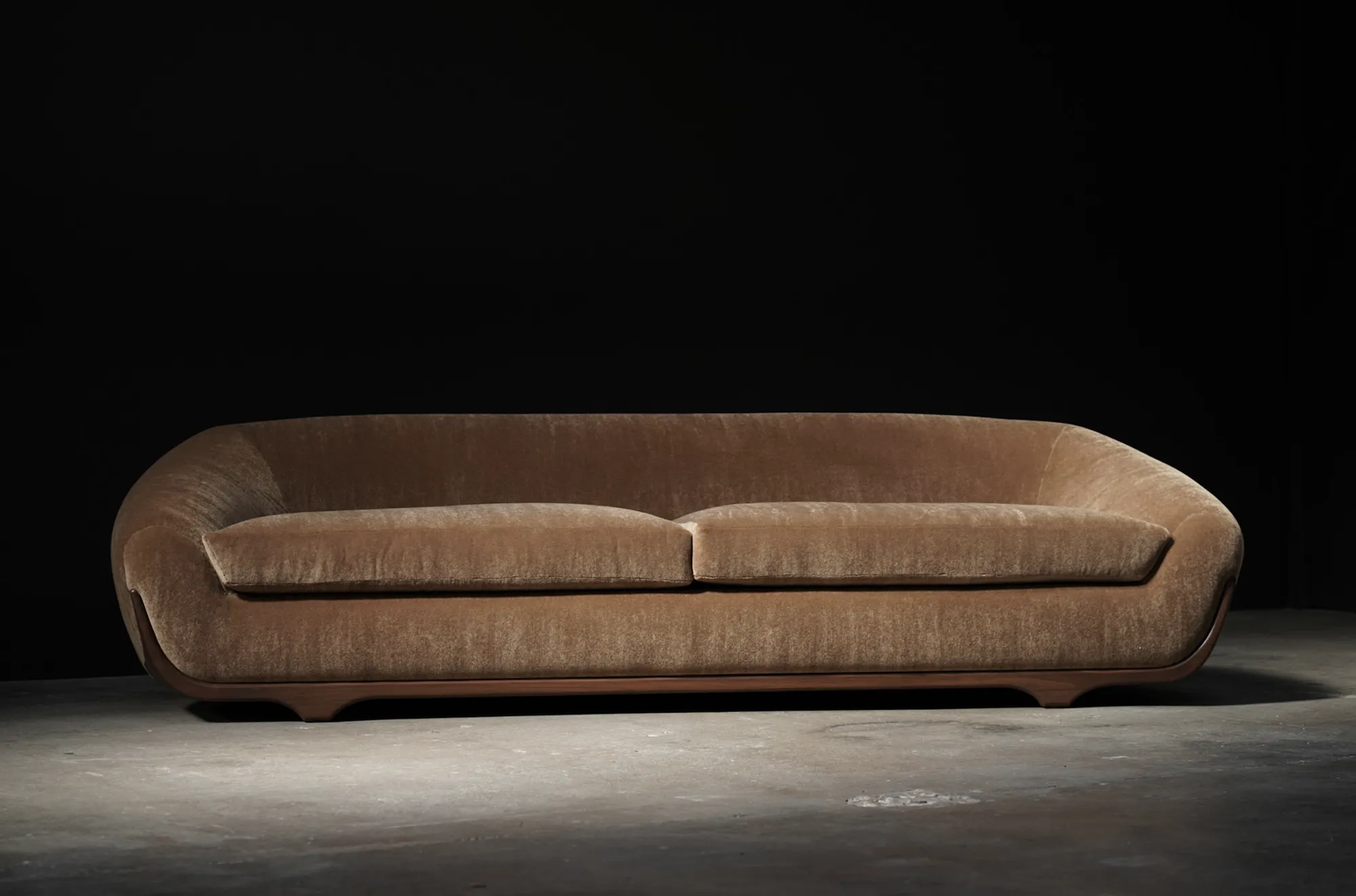 Stratus Sofa in Bronze Mohair, by Studio Vushyan