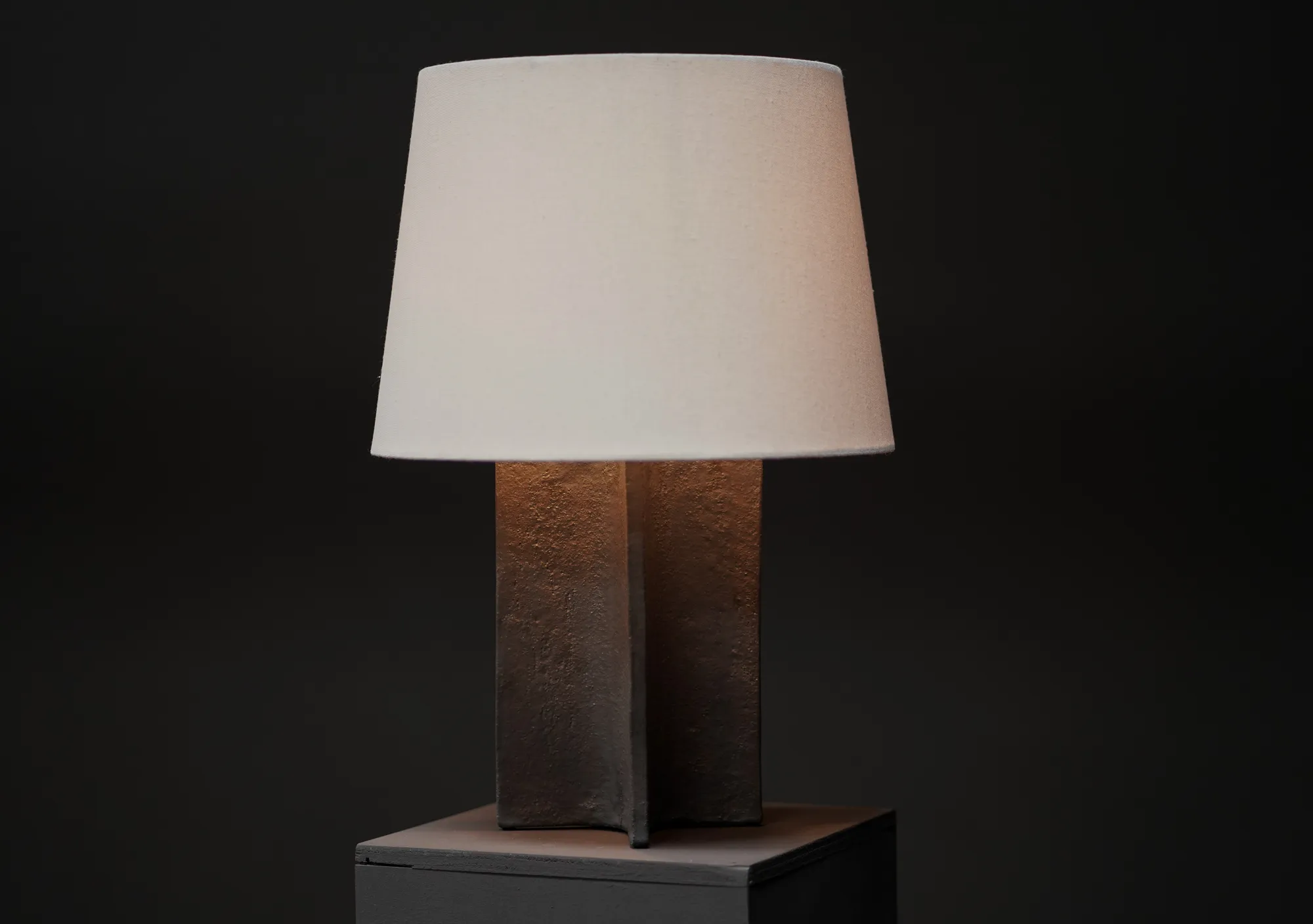 Small X Base Ceramic Lamp, Matte