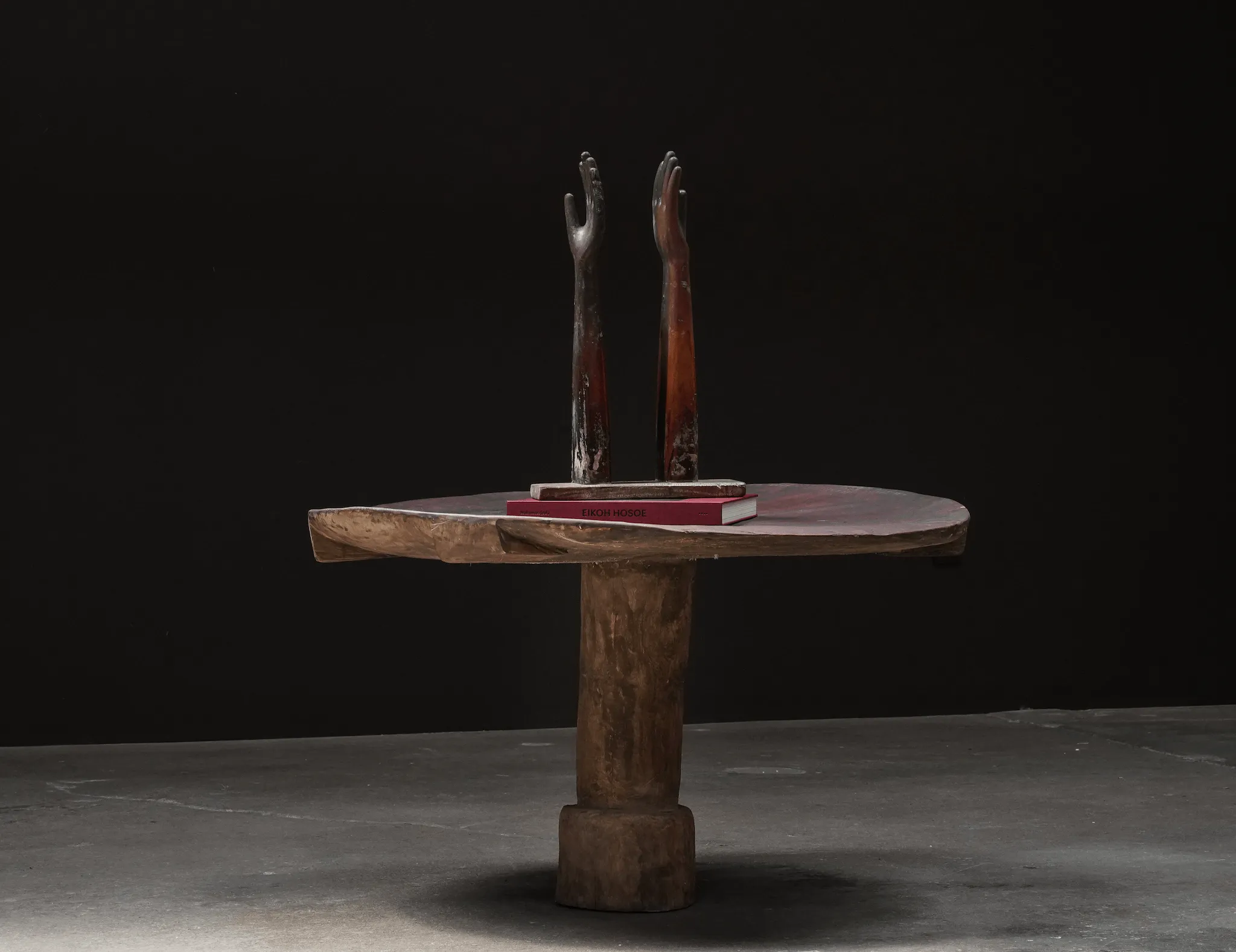 Hand Carved Wooden Side Table
