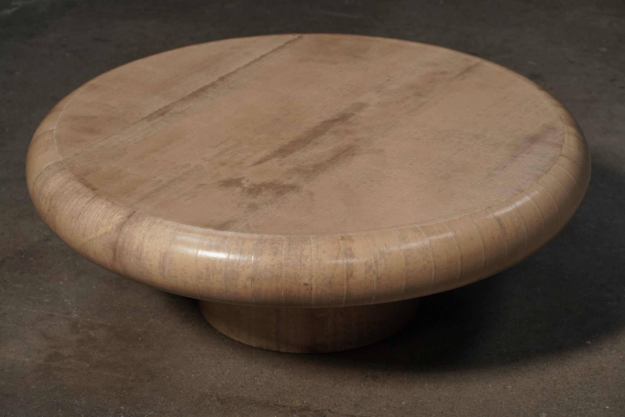 Round Paper Coffee Table, Tan, by Studio Vushyan