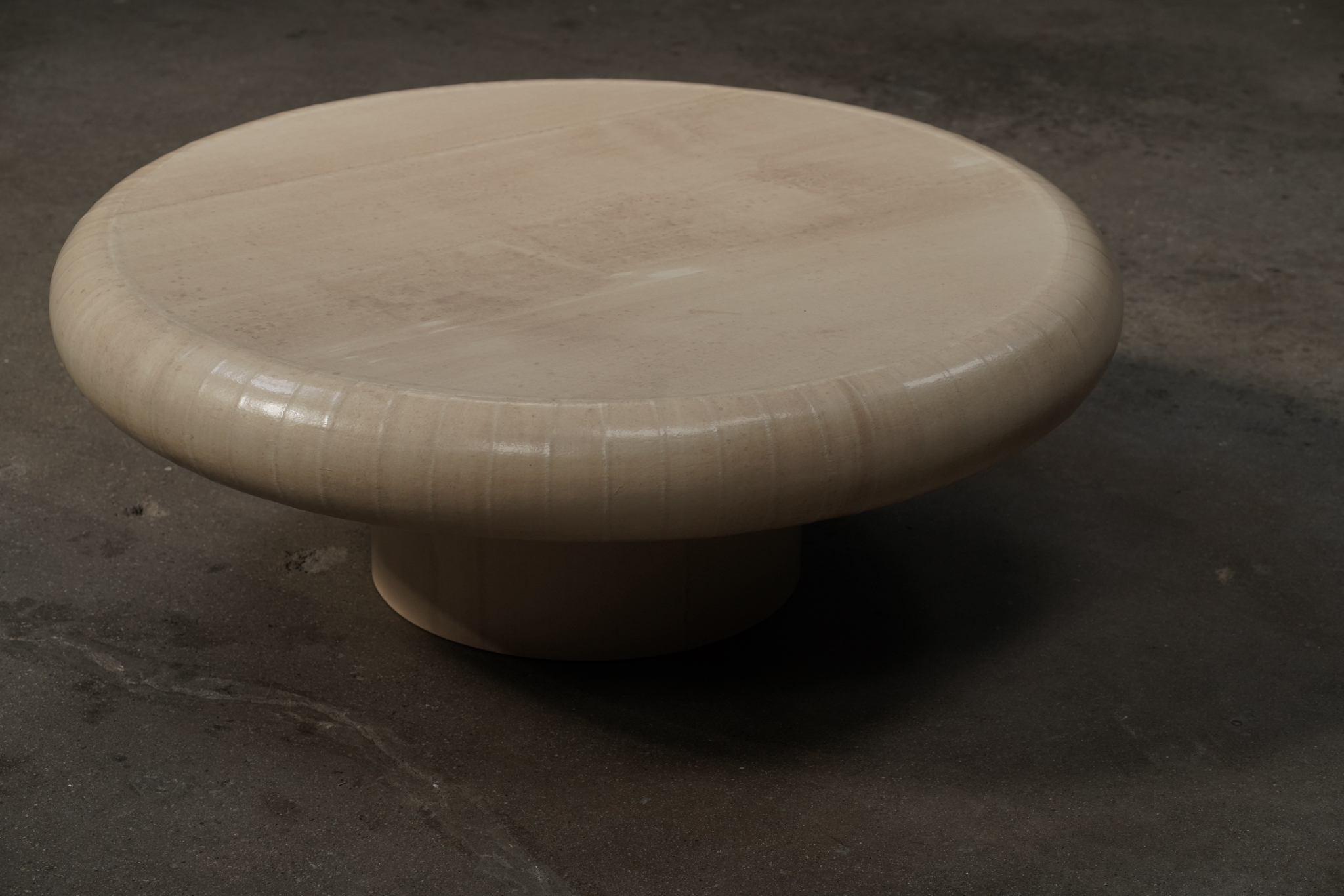 Round Paper Coffee Table, Ivory, by Studio Vushyan