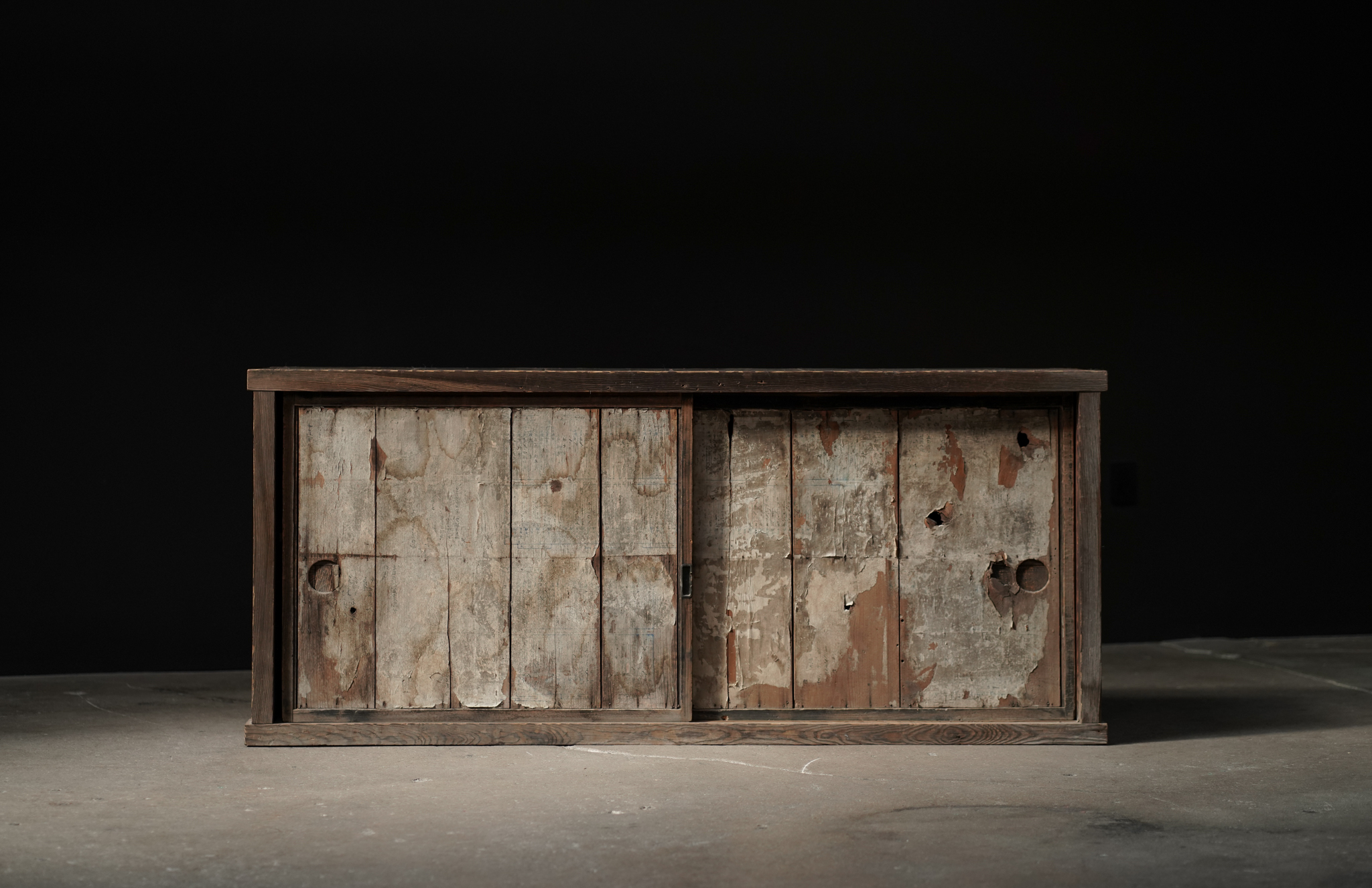 Rustic Papered Front Tansu