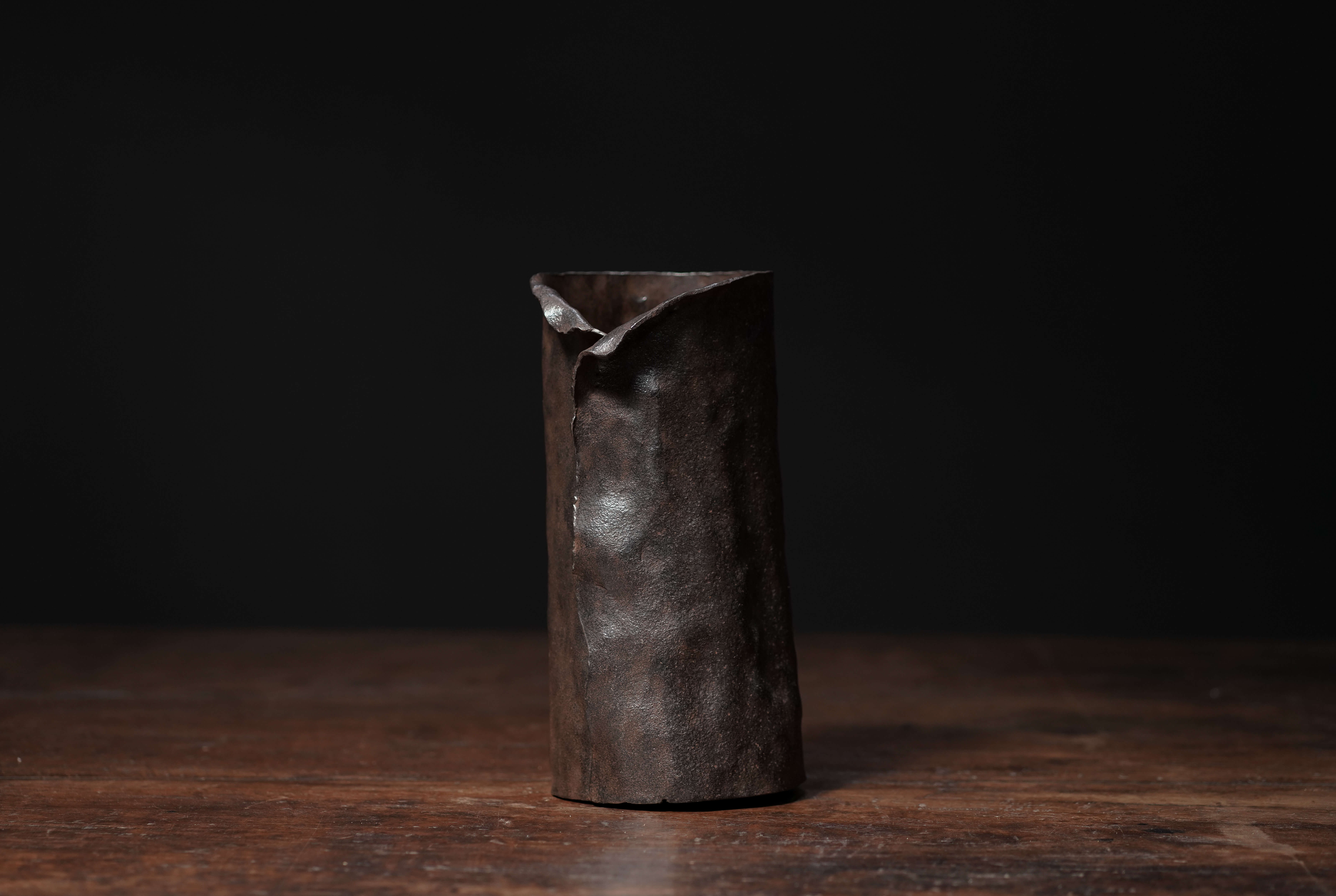 Textured Metal Vase