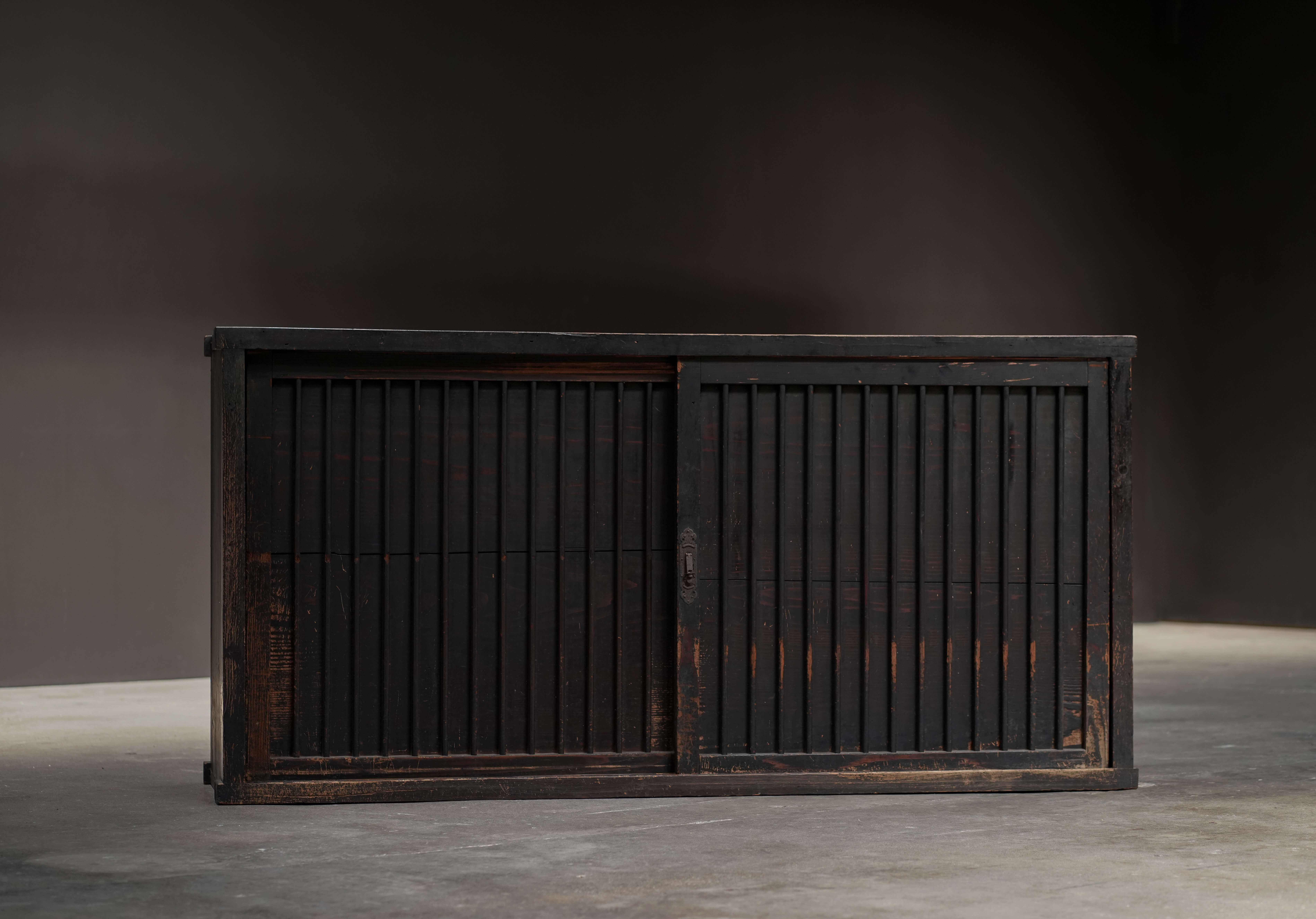 Slatted Tansu with Metal Detail    