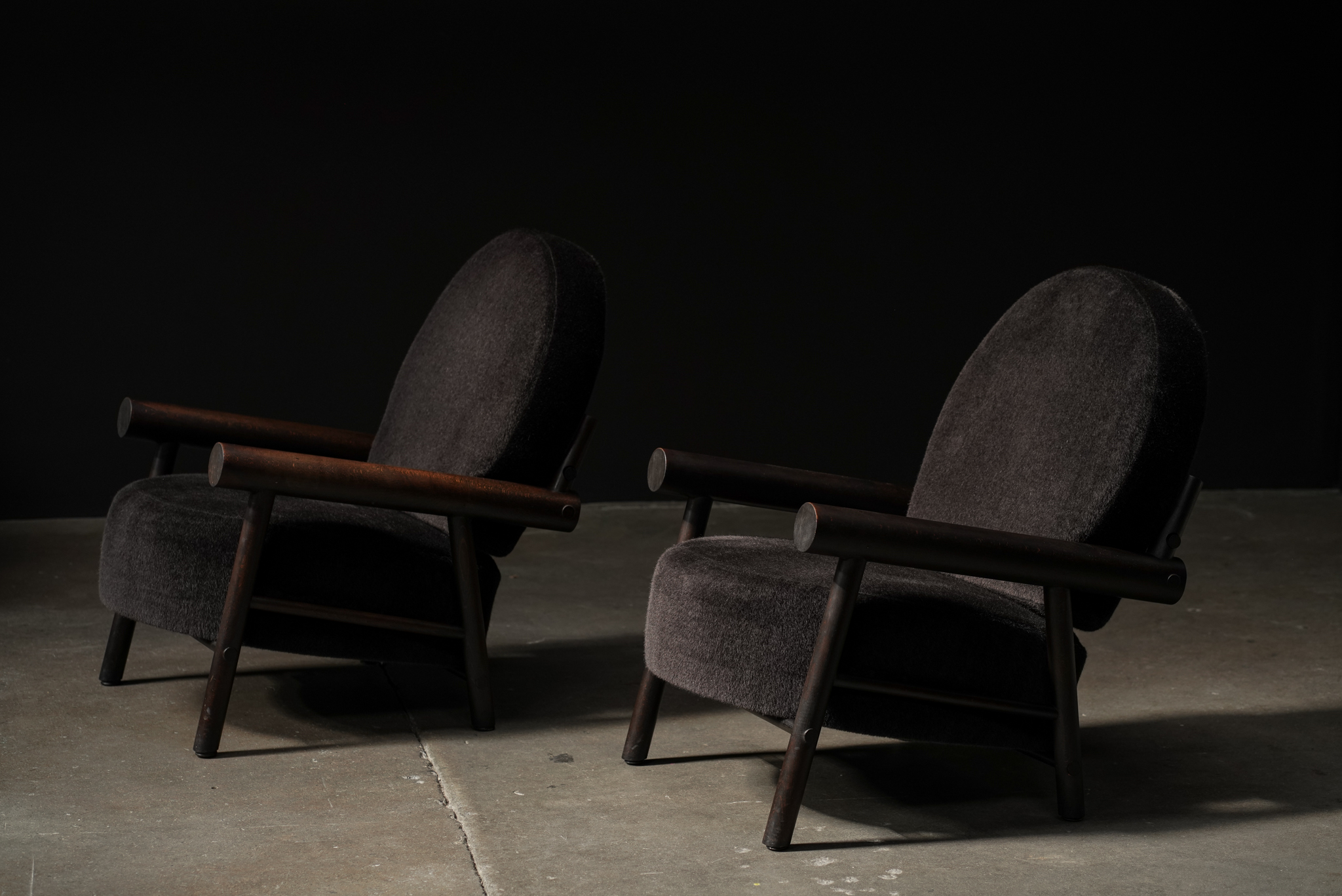 Charlotte Perriand La Cachette Chairs, Alpaca	
