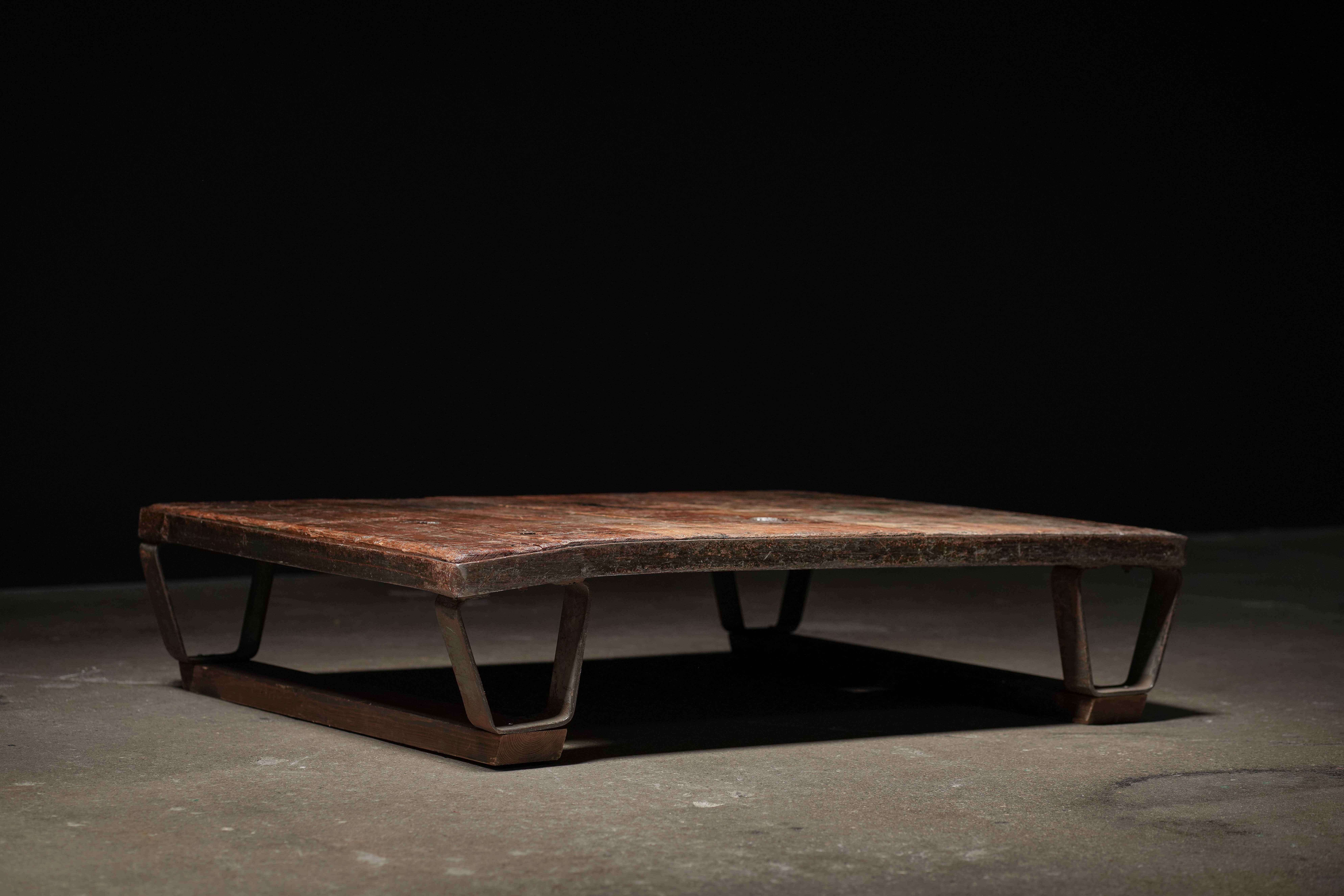 Elevated Coffee Table with Metal Accent