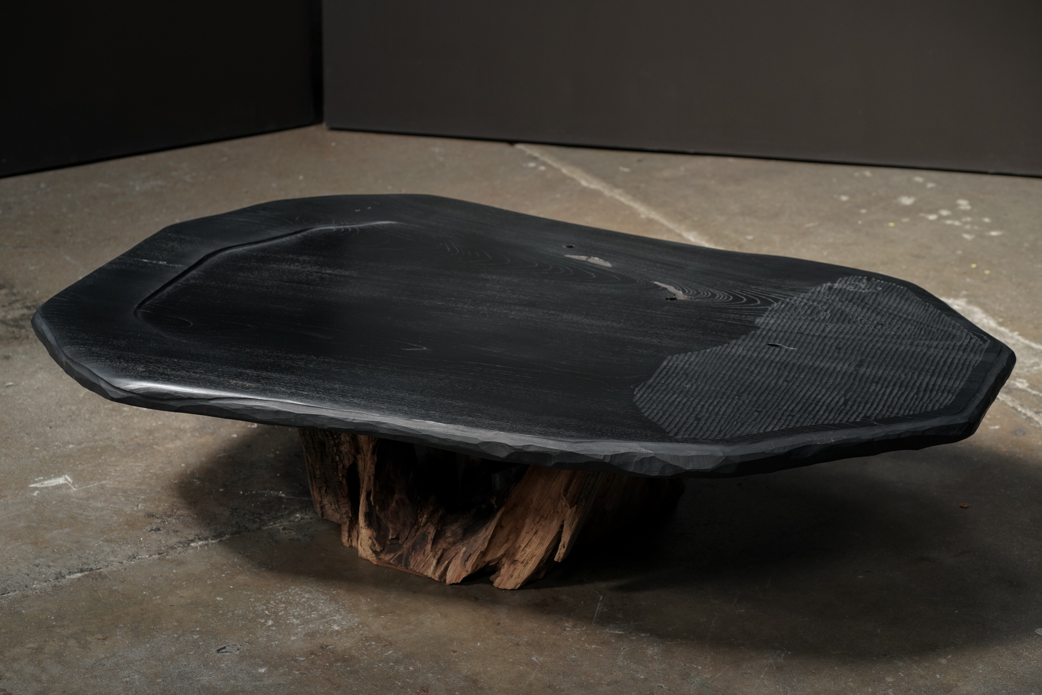 Ripple Coffee Table with Trunk Base