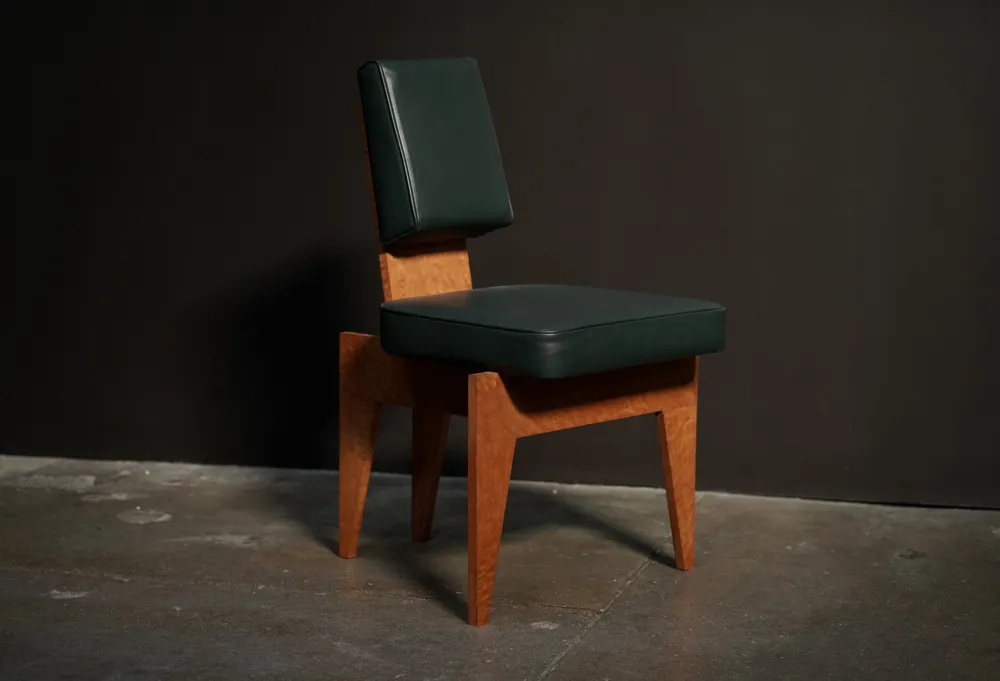 Maple & Leather Side Chair