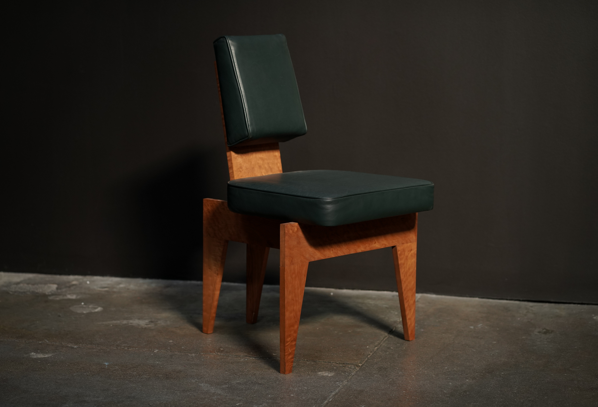 Maple & Leather Side Chair