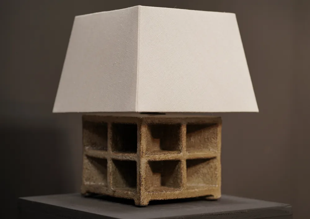 “Sculptural”  Lamp, Lichen 	