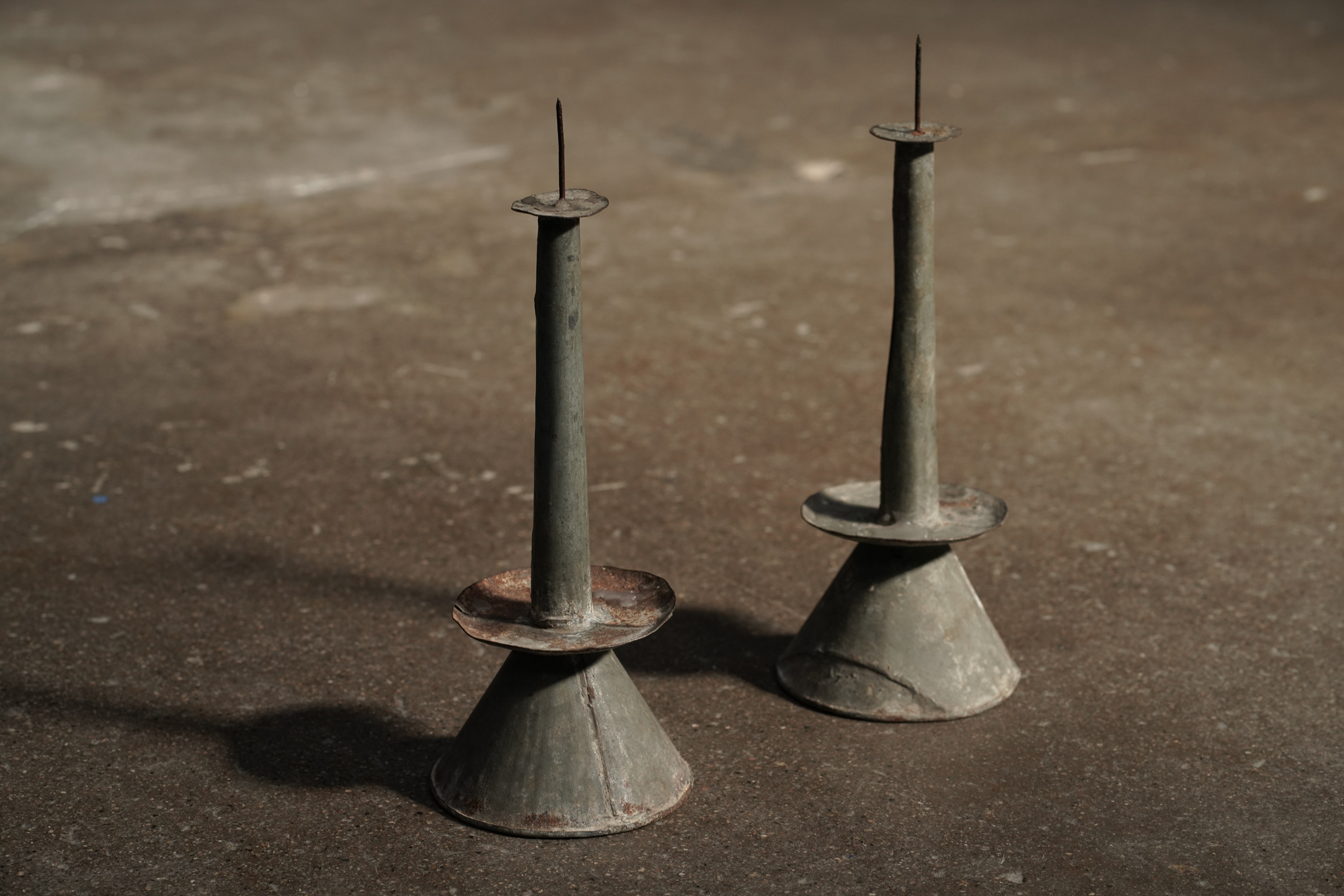 Pair Metal Candlesticks