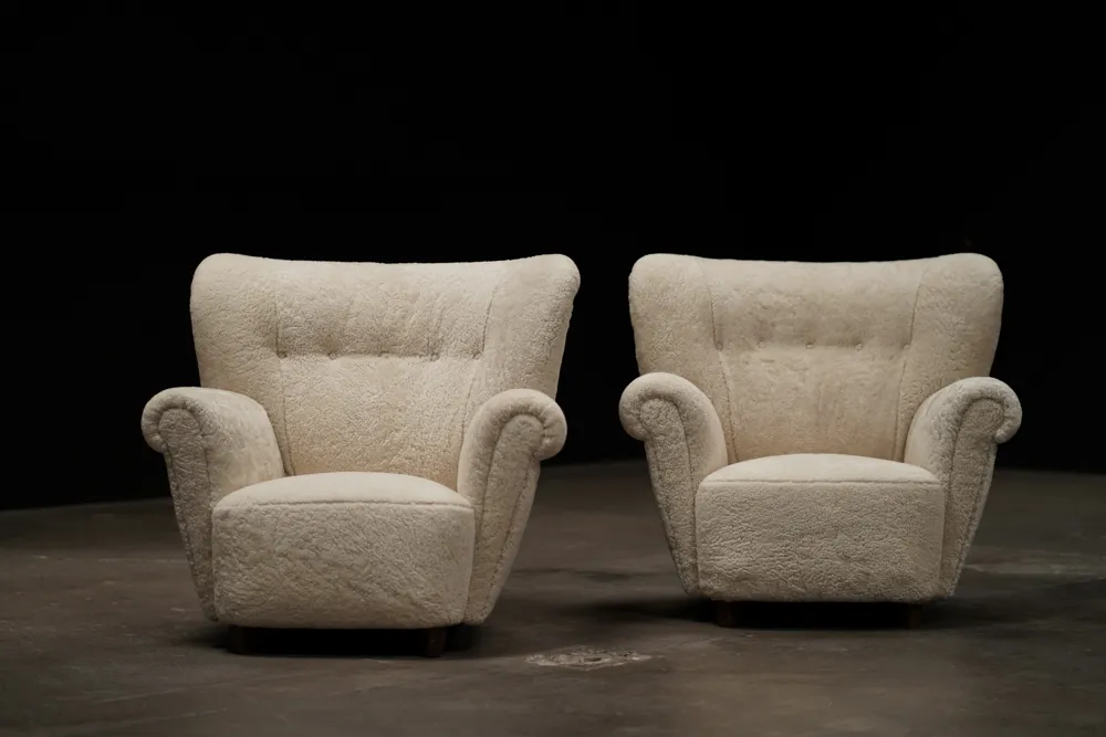 Large Lounge Chair, Shearling