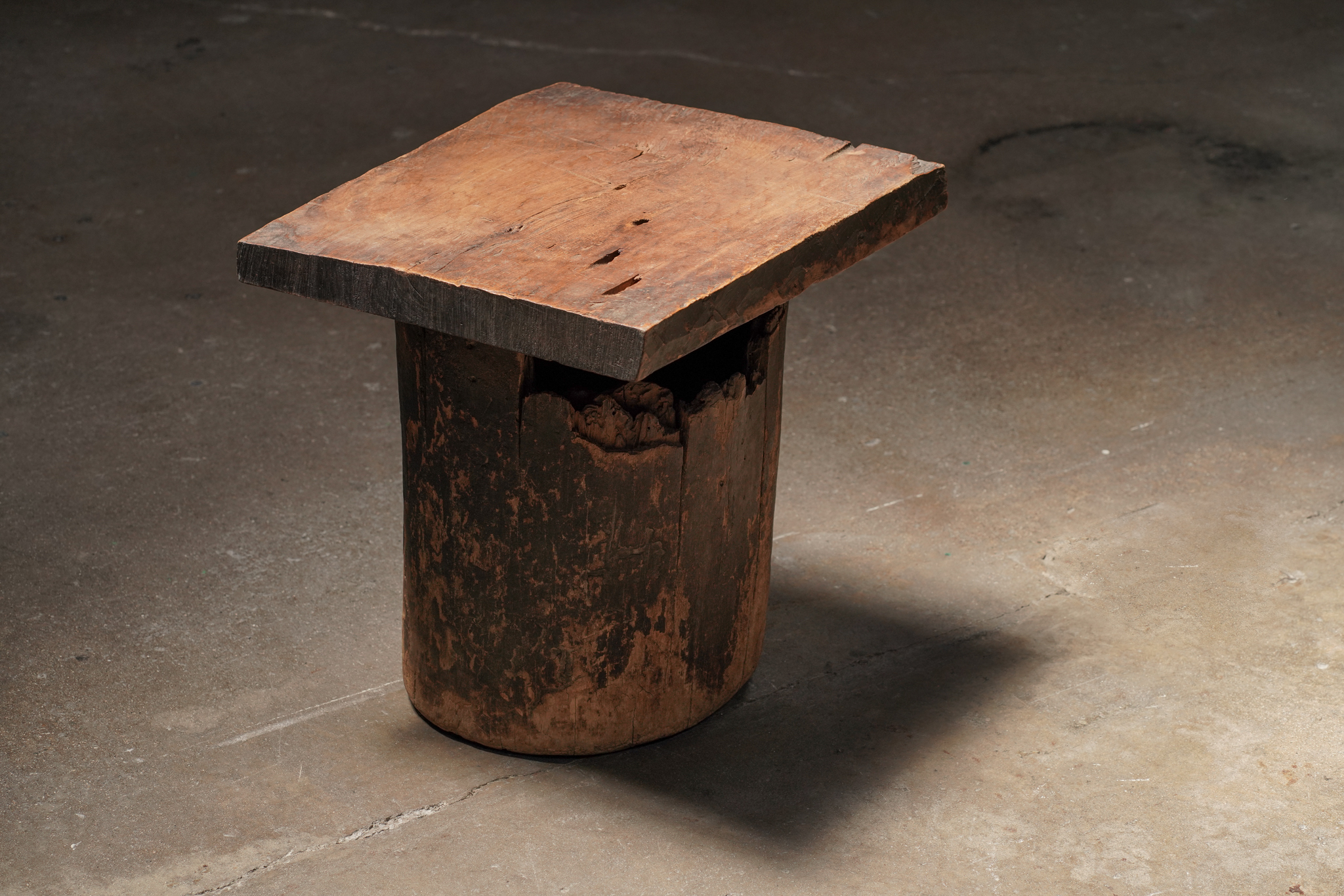 Brown Stump Side Table