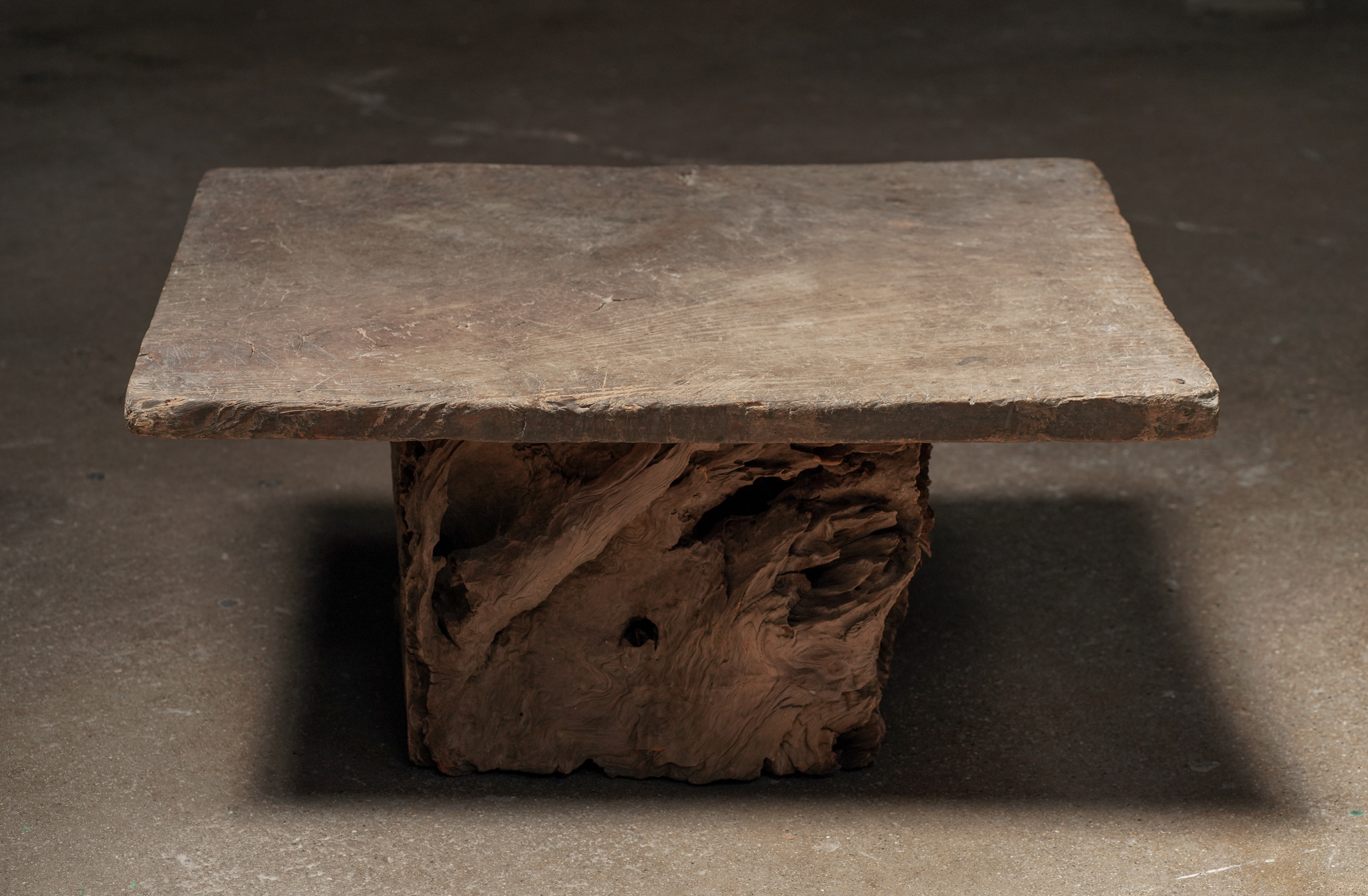 Rustic Root & Slab Top Coffee Table