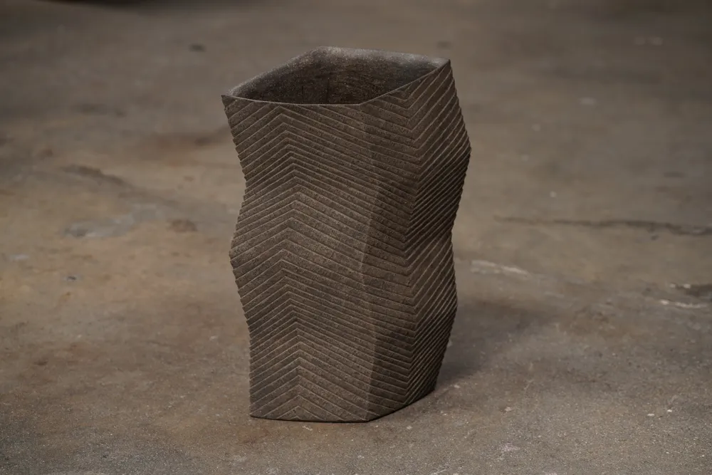 Herringbone Ceramic Vase