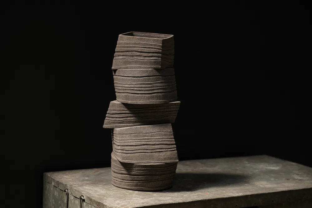 Stacked Ceramic Vase
