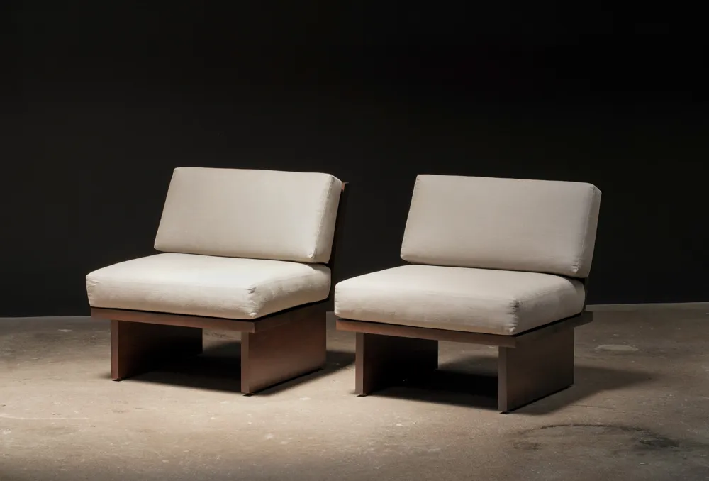 Bask Lounge Chair in Cedar, by Studio Vushyan