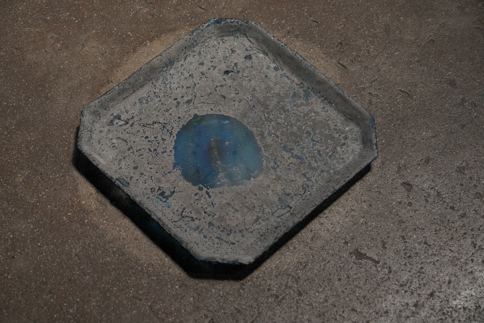 Japanese Glass Tray, Blue	