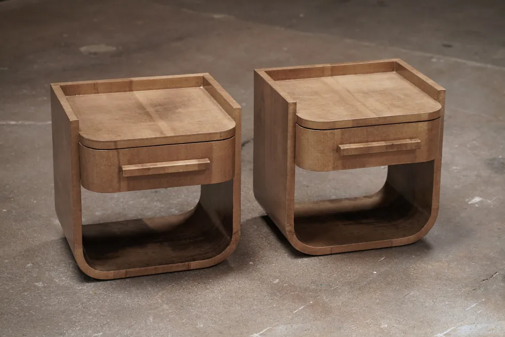 Uki Nightstands, Tan, by Studio Vushyan