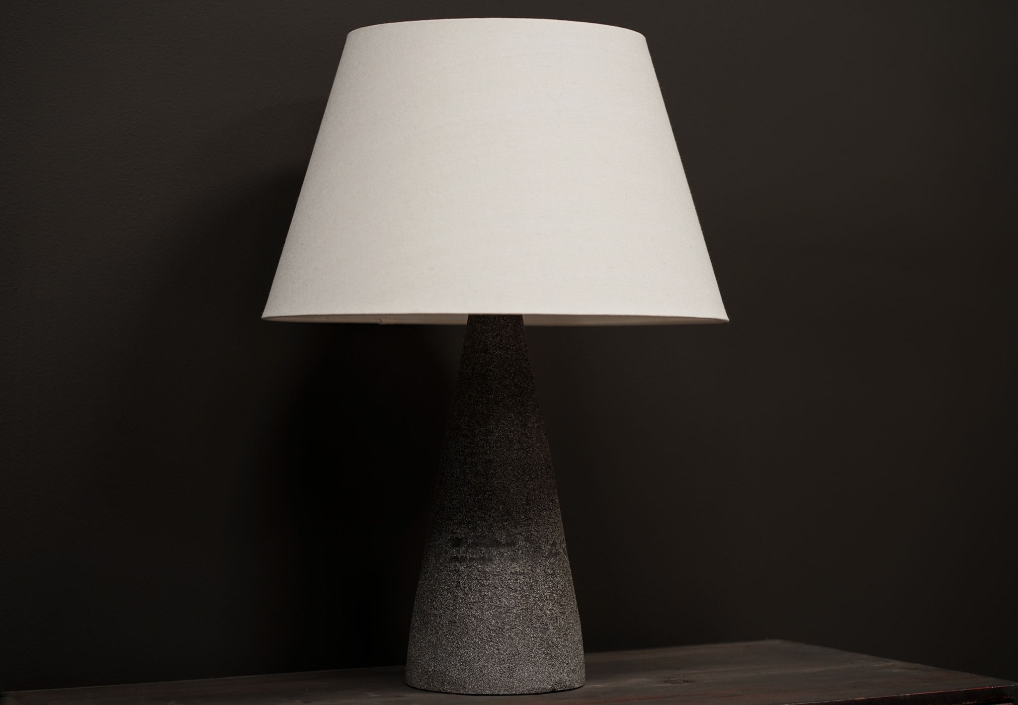 Shaped Ceramic Lamp, Raw Polished