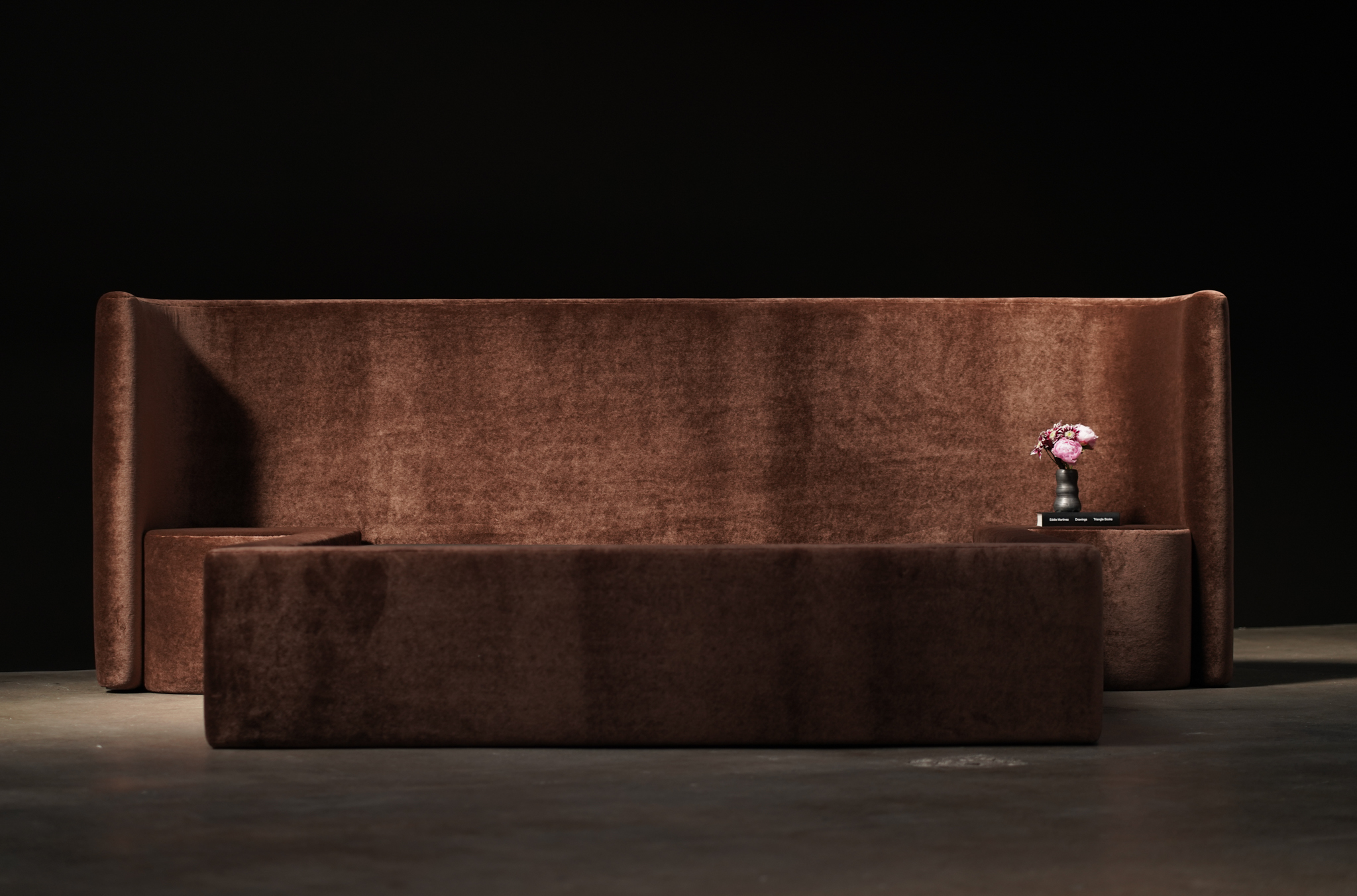 Pilaro Bed in Chestnut Mohair, by Studio Vushyan