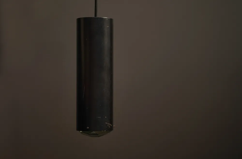 Cylinder Pendant with Faceted Glass