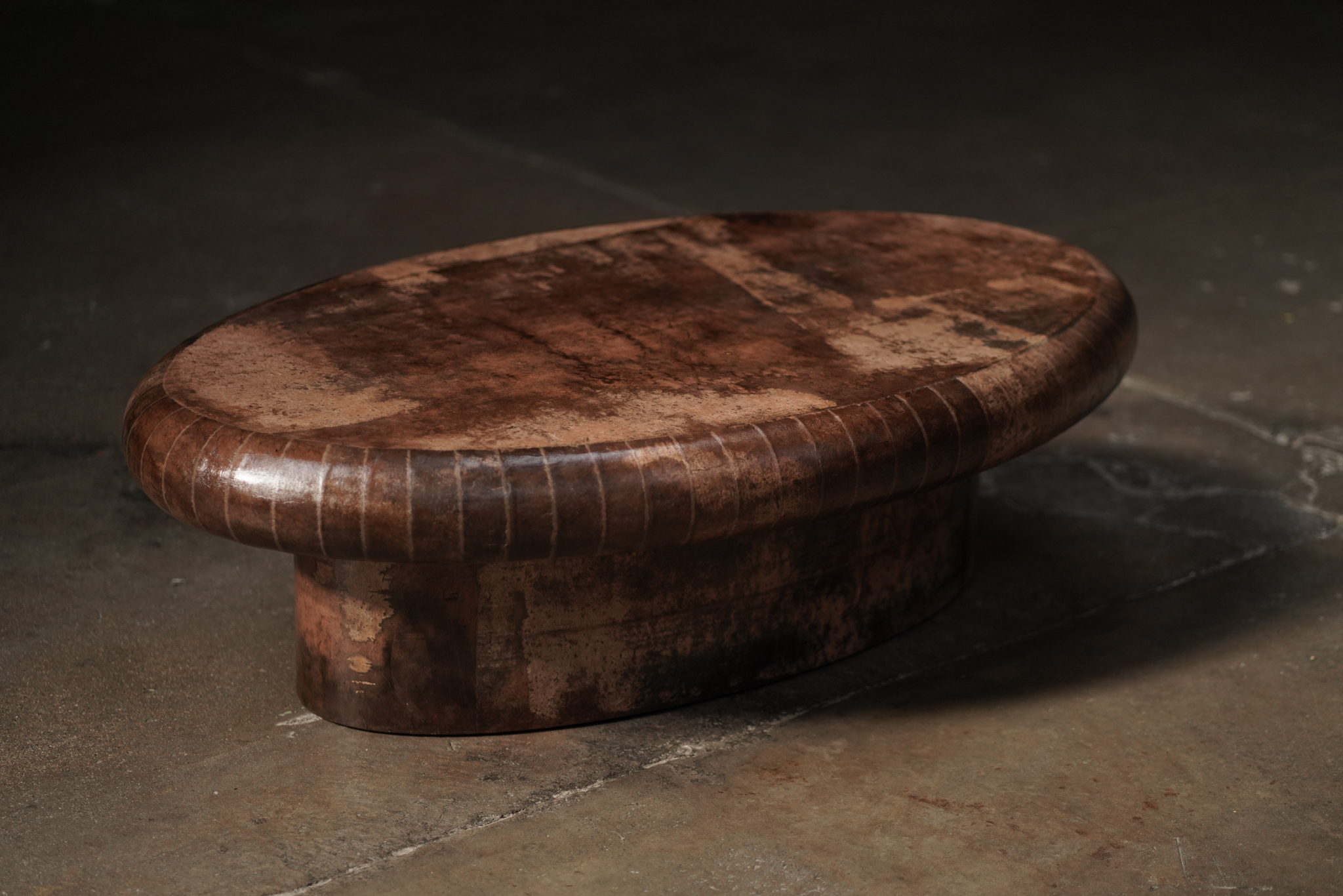 Oval Paper Coffee Table, Mocha, by Studio Vushyan