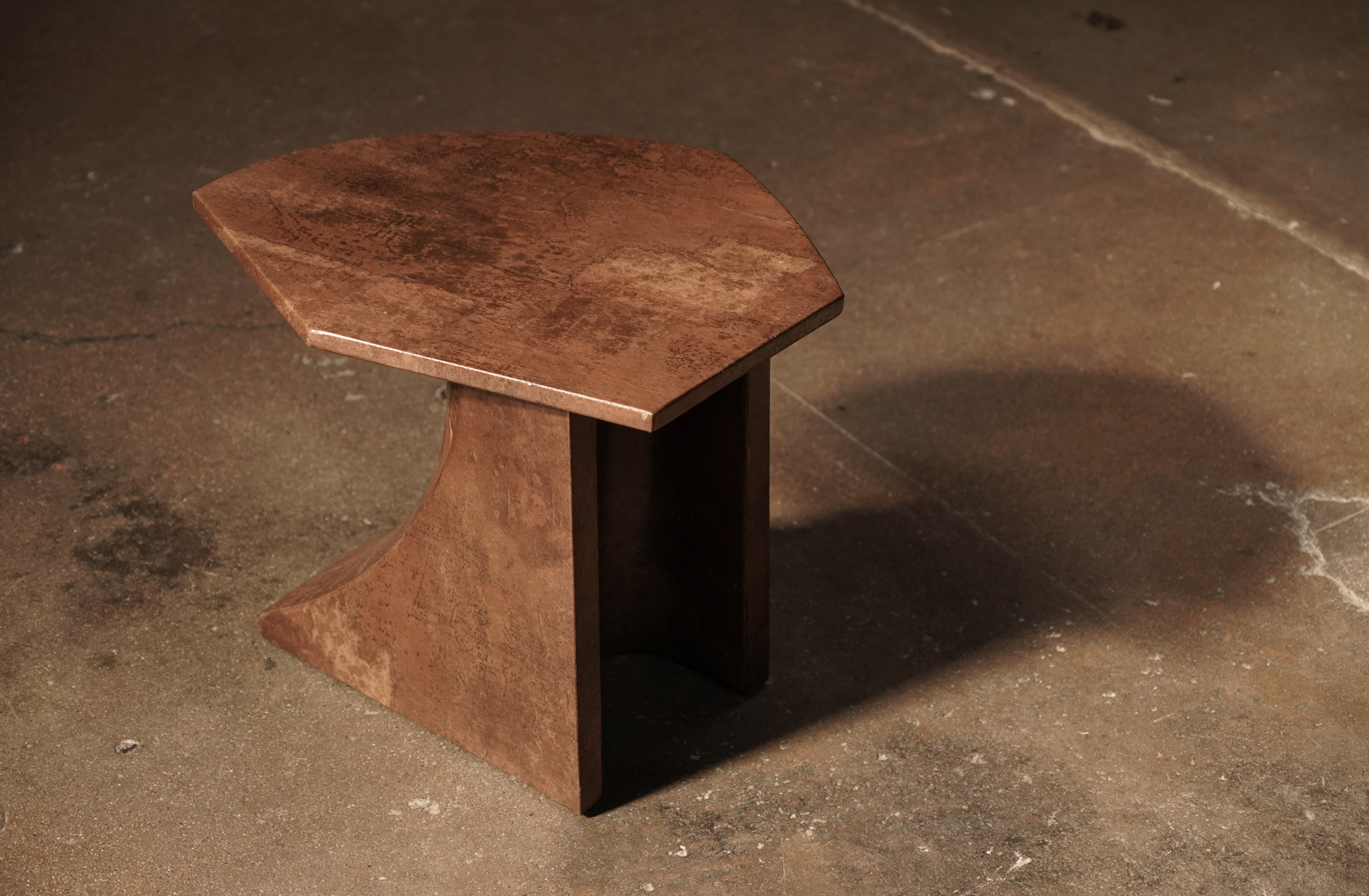 Aegis Paper Side Table Mocha, by Studio Vushyan