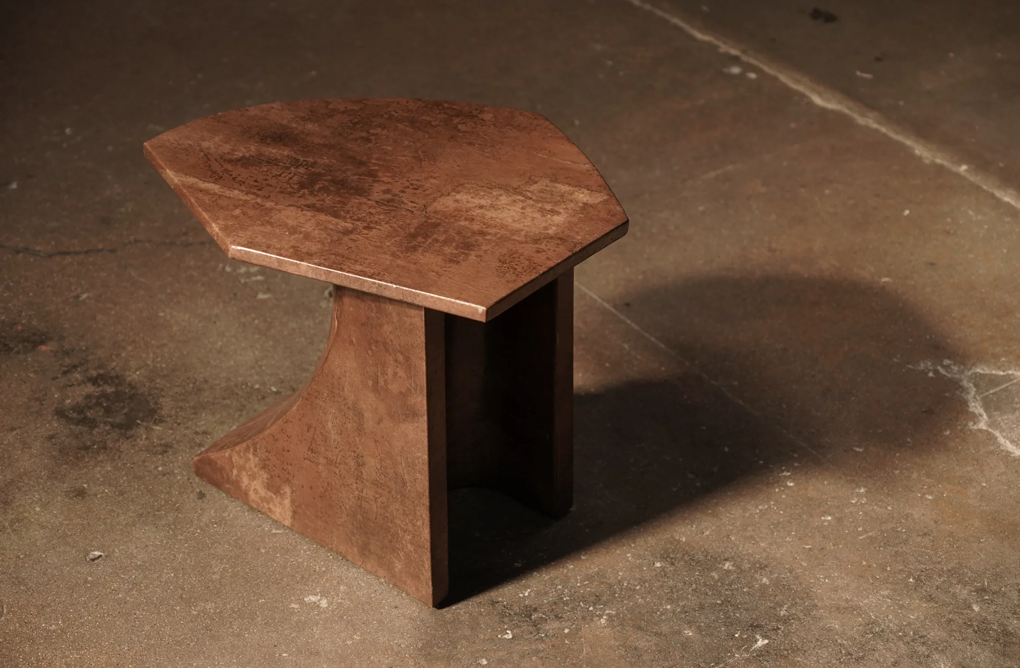 Aegis Paper Side Table Mocha, by Studio Vushyan
