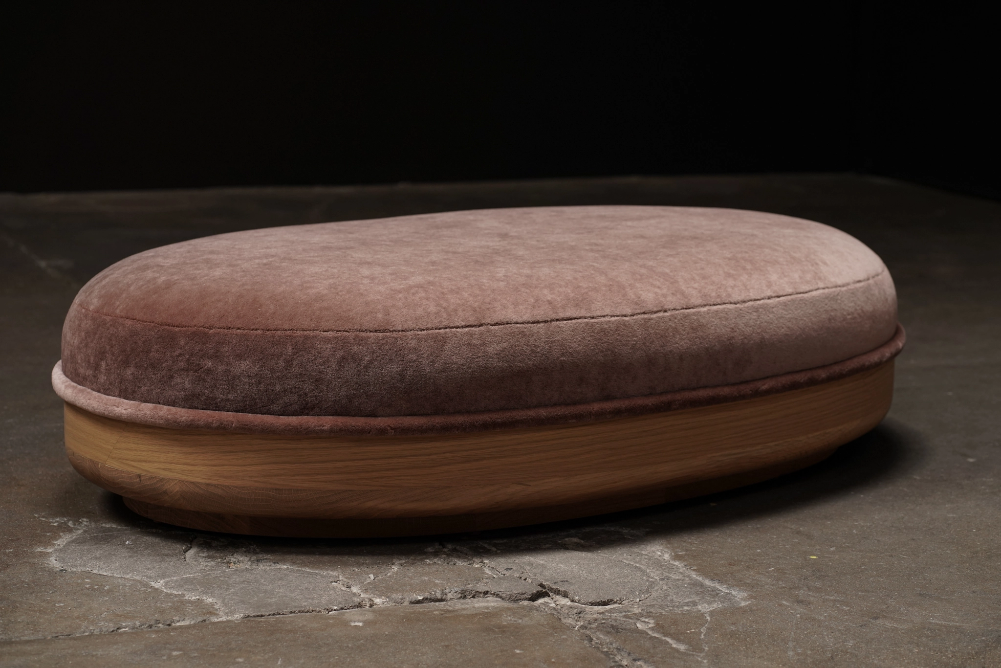 Nido Ottoman in Ebi Mohair, by Studio Vushyan