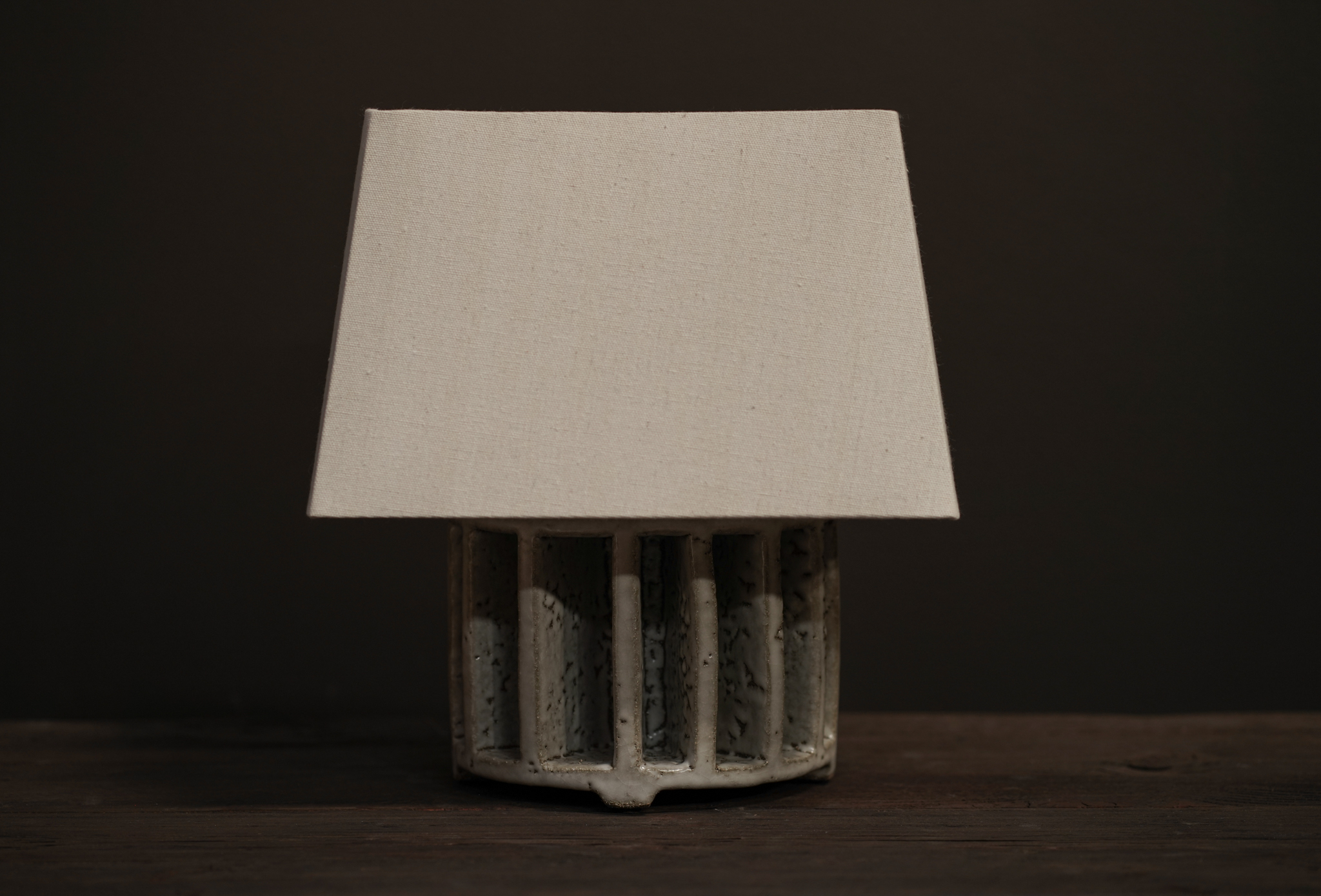 Small Sculptural Lamp Round, Lichen