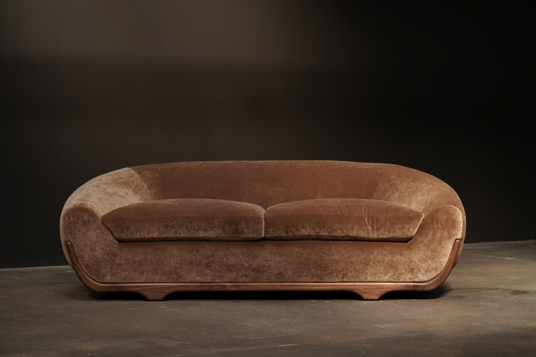 Stratus Sofa 96", in Bronze Mohair, by Studio Vushyan