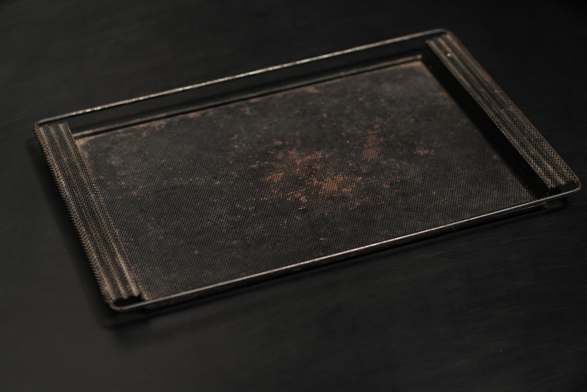 Perforated Metal Tray, Black