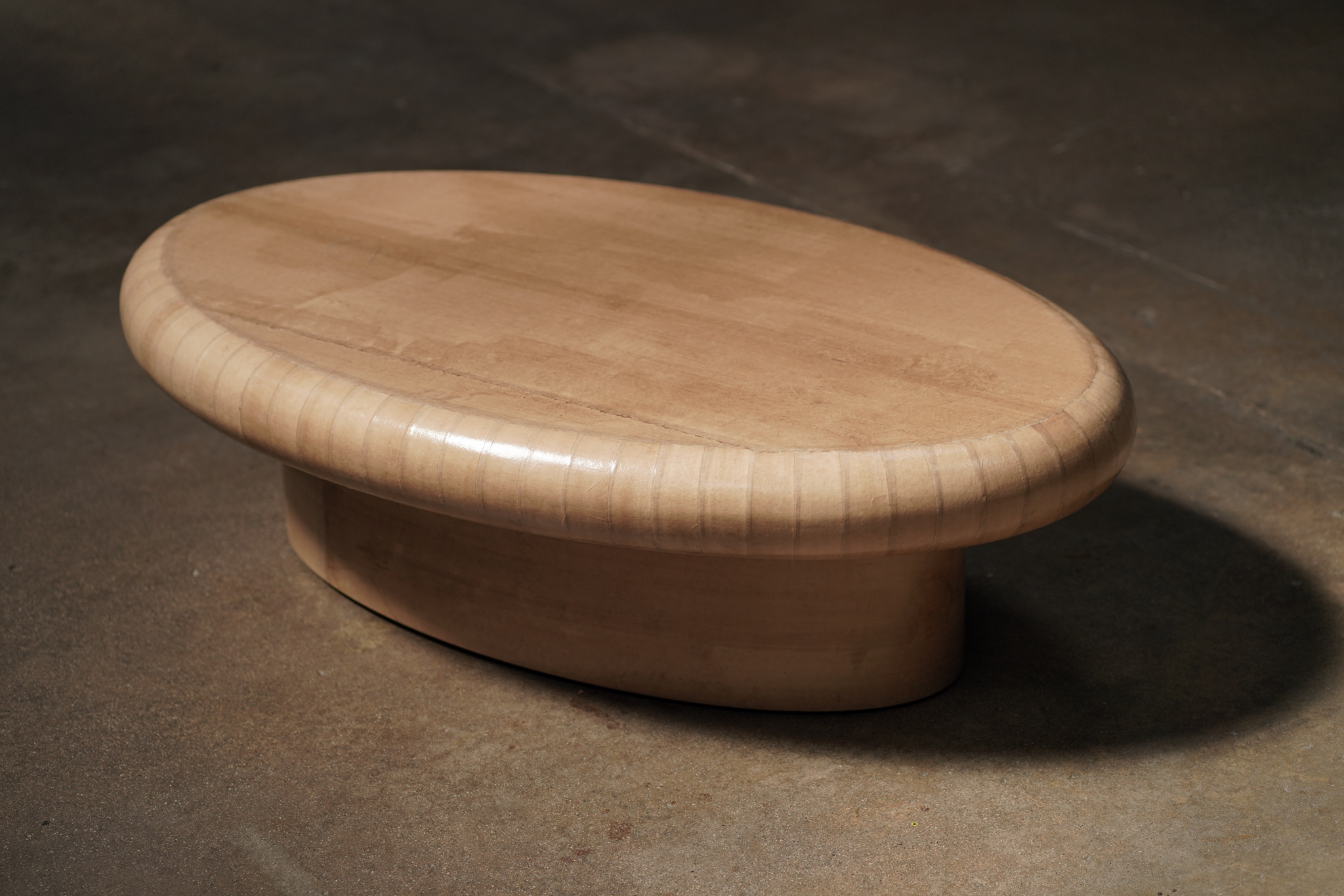 Oval Paper Coffee Table, Ivory, by Studio Vushyan  	